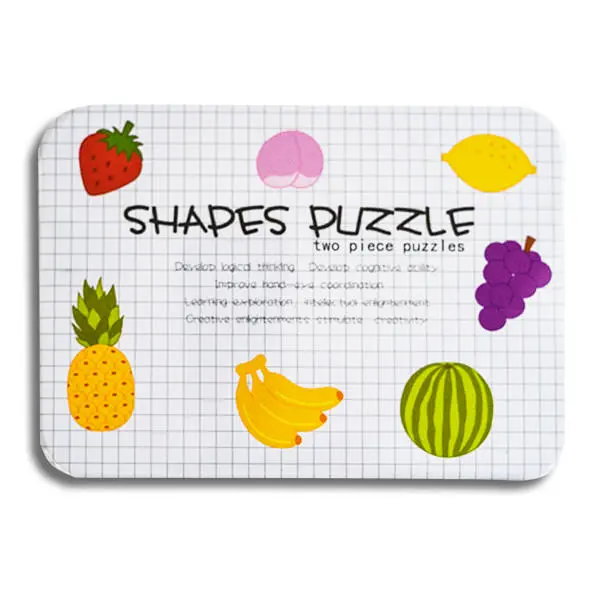 Puzzle din lemn din doua piese in cutie metalica