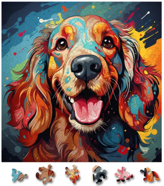 Puzzle din lemn - English Cocker Spaniel 2 | Woodmix Puzzles