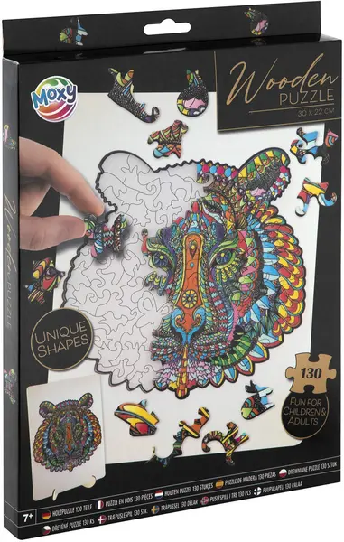 Puzzle din lemn Grafix din 130 de piese - Tigru