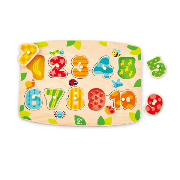 Puzzle din lemn Hape Numere 11 piese