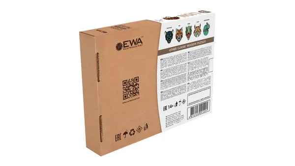 Puzzle din lemn - Lion, 100 piese | EWA