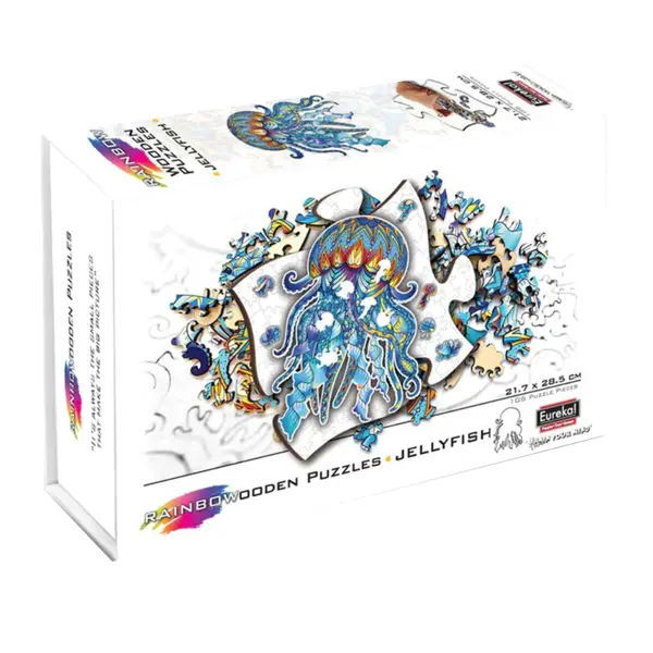 Puzzle din Lemn Multicolorat - Meduza, 106 piese