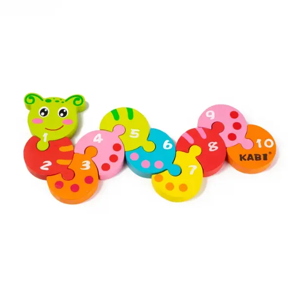Puzzle din Lemn - Omida Colorata