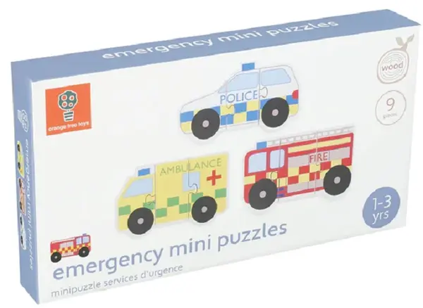 Puzzle din lemn Orange Tree Toys - Mașini
