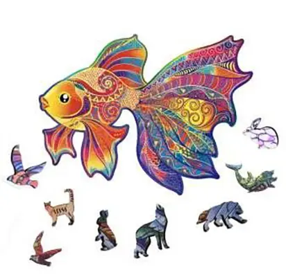 Puzzle din lemn - Pestisor, 100 de piese | Yisheng