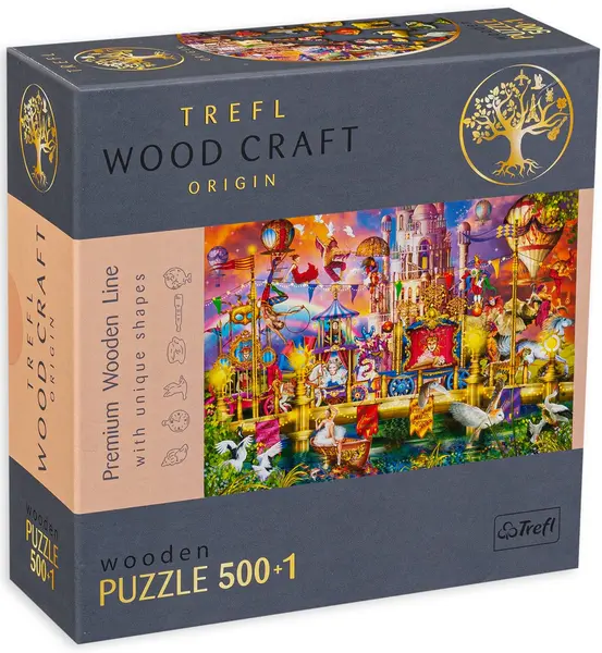 Puzzle din lemn Trefl din 500+1 de piese - O lume magica