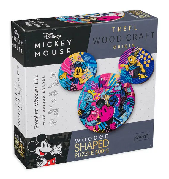 Puzzle din lemn Trefl din 500+5 de piese - Mickey Mouse