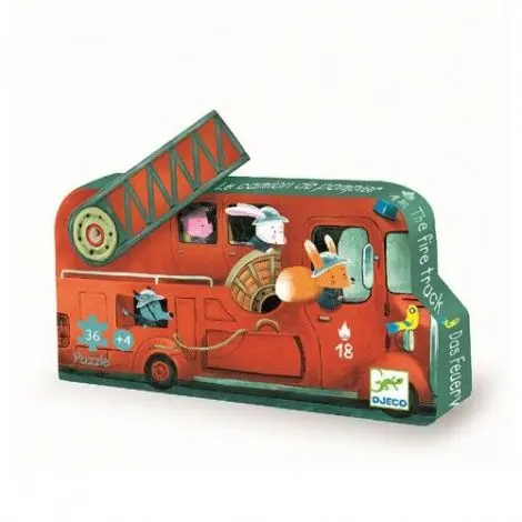 Puzzle Djeco - Mașina de pompieri