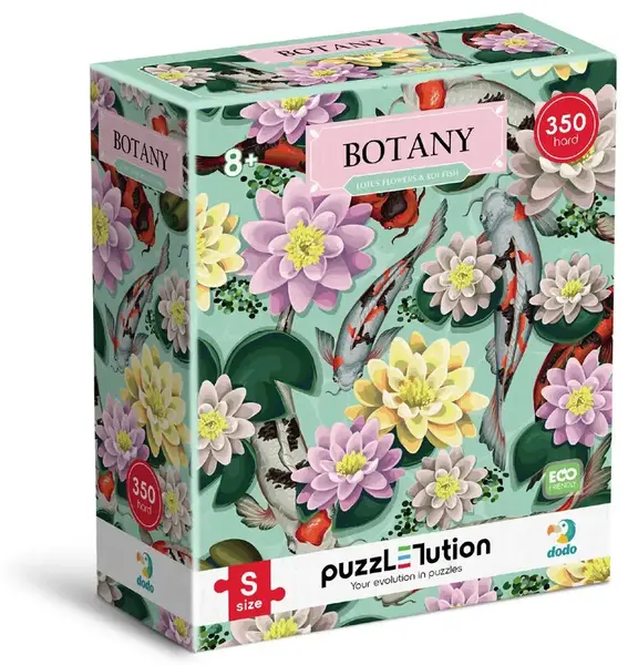Puzzle DoDo din 350 piese - Lotusuri și pești