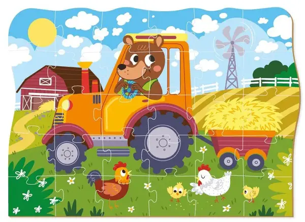Puzzle Dodo - Ursuleț de pluș - Fermier, 30 piese
