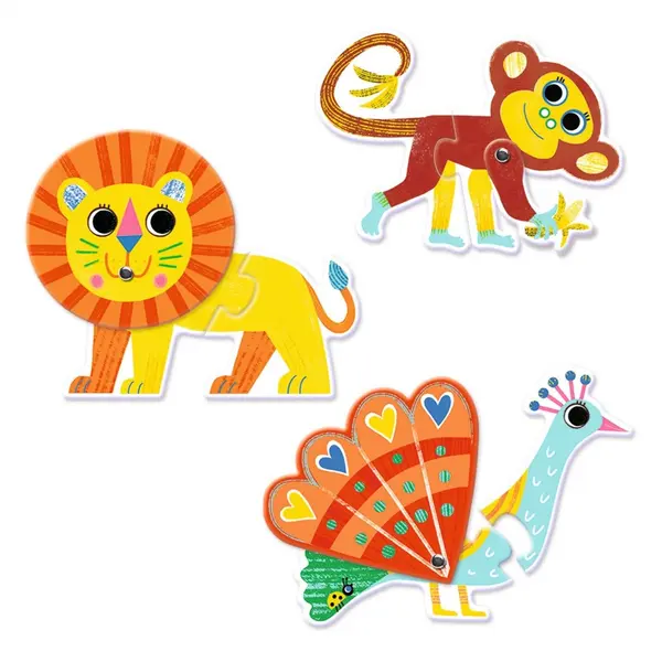 Puzzle Duo - Articulo Animo, 12 piese | Djeco
