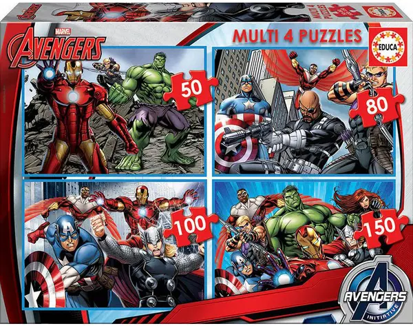 Puzzle Educa 4 in 1 - Avengers