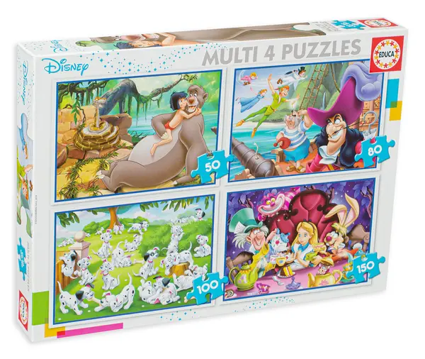 Puzzle Educa 4 in 1 - Disney Classic