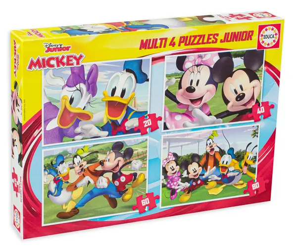 Puzzle Educa 4 in 1 - Mickey si prietenii