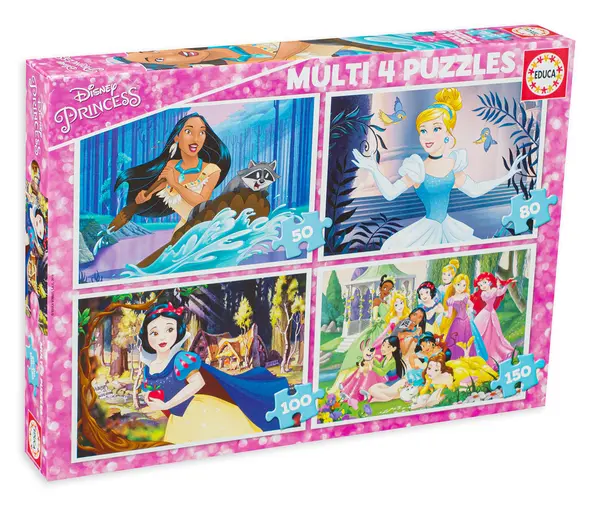 Puzzle Educa 4 in 1 - Printese Disney