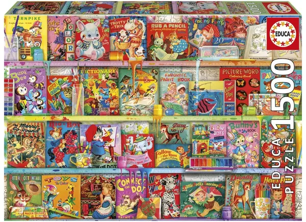 Puzzle Educa de 1500 piese - Colț de carte distractiv