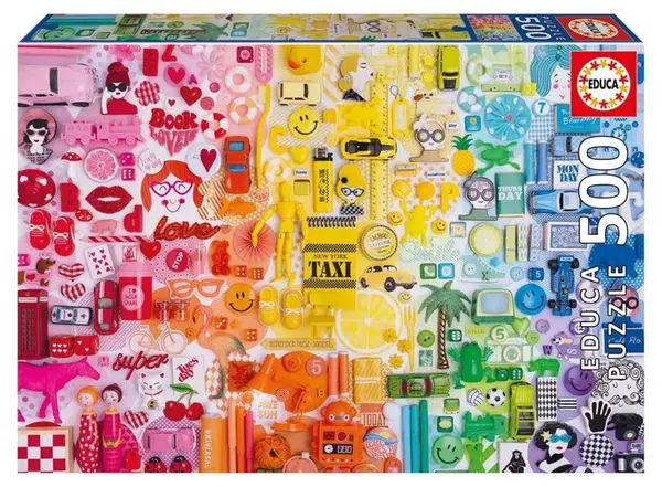 Puzzle Educa de 500 piese - Colaj de culori