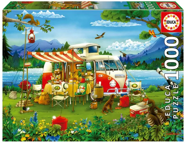 Puzzle Educa din 1000 de piese - Vacanța în camping
