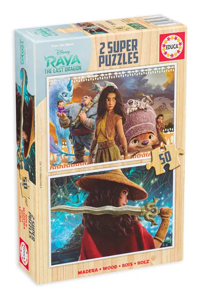 Puzzle Educa din 2 х 50 de piese - Raya and the last Dragon