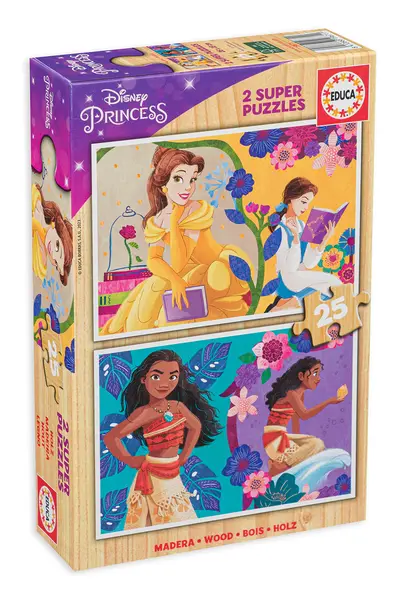 Puzzle Educa din 2 x 25 de piese - Prințesele Disney