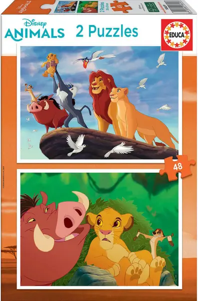 Puzzle Educa din 2 x 48 de piese - The Lion King