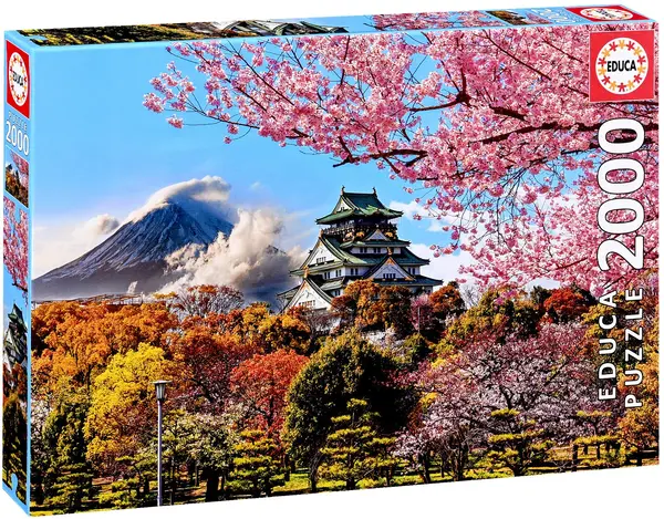 Puzzle Educa din 2000 de piese - Castelul din Osaka, Japonia