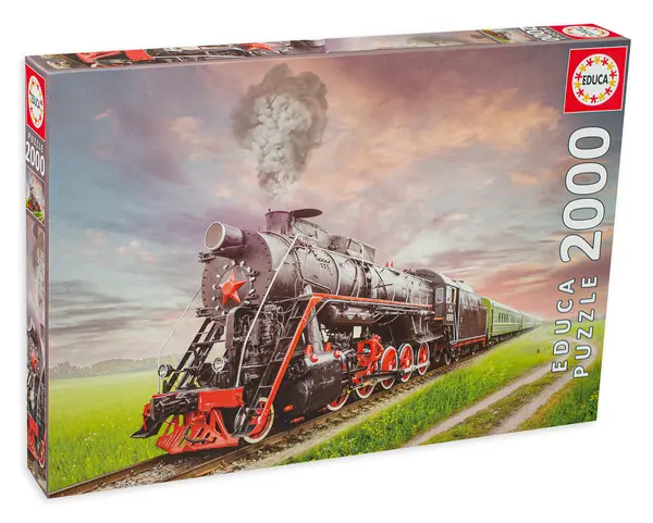 Puzzle Educa din 2000 de piese - Steam Train
