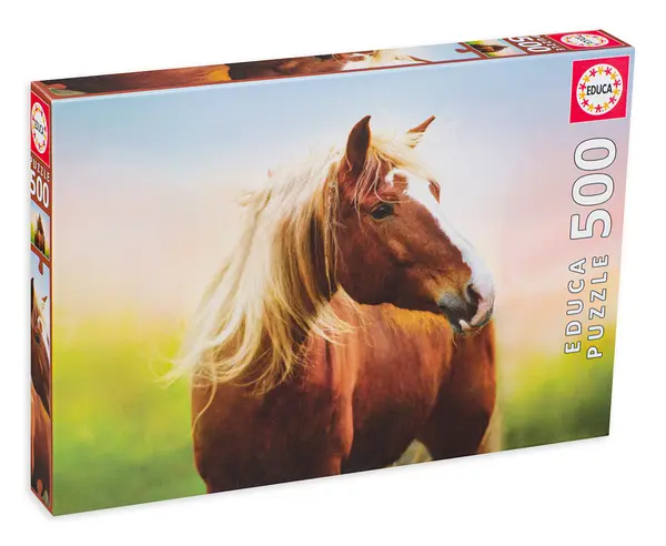 Puzzle Educa din 500 de piese - Horse at sunrise