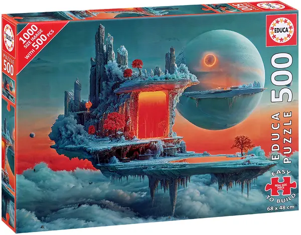 Puzzle Educa din 500 piese - Planeta focului și a gheții