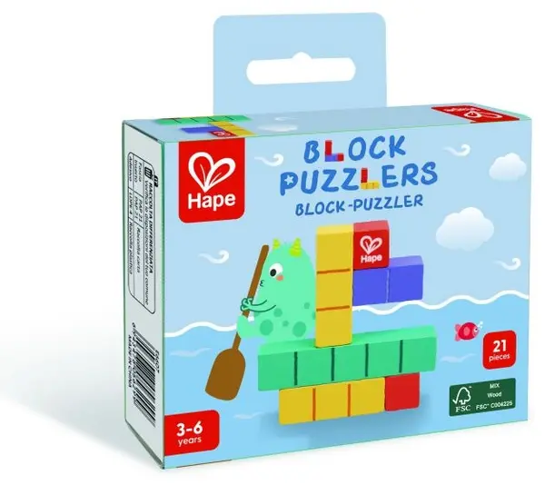 Puzzle educațional din lemn Hape - 21 piese