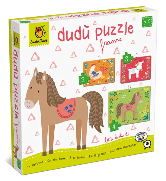 Puzzle educativ - Dudu Puzzle Frame: Animalele de la ferma | Ludattica