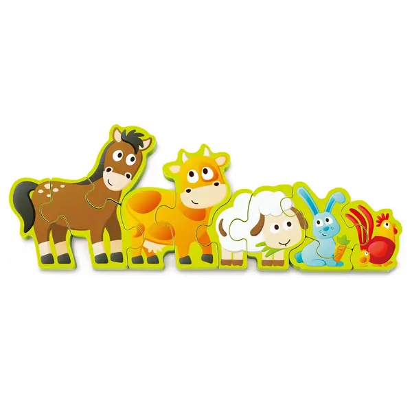 Puzzle educativ - Numbers & Farm Animals | Hape