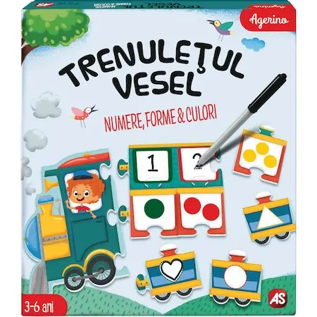 Puzzle educativ - Trenuletul vesel - Numere, forme, culori | Agerino