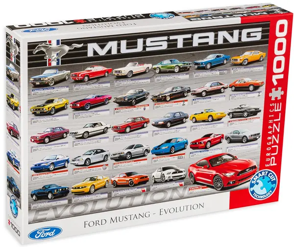 Puzzle Eurographics din 1000 de piese - Dezvoltarea automobilelor Ford Mustang