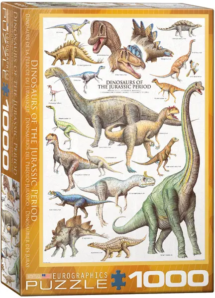 Puzzle Eurographics din 1000 de piese - Dinozauri Jurasicul