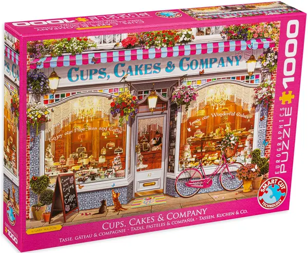 Puzzle Eurographics din 1000 de piese - Favorite Pastimes Cups, Cakes & Company