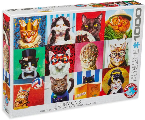 Puzzle Eurographics din 1000 de piese - Funny Cats