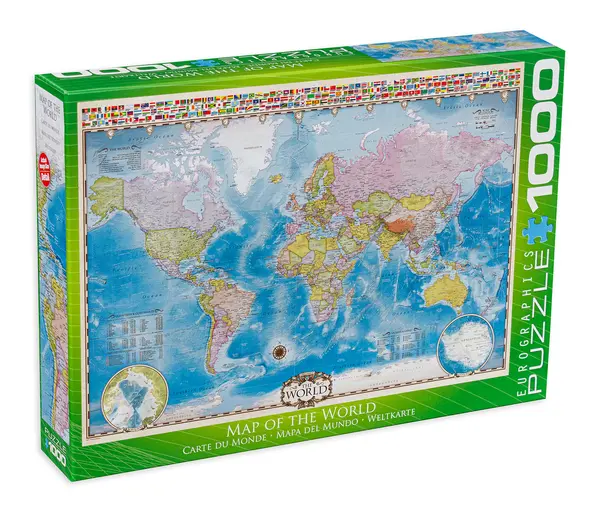 Puzzle Eurographics din 1000 de piese - Harta lumii