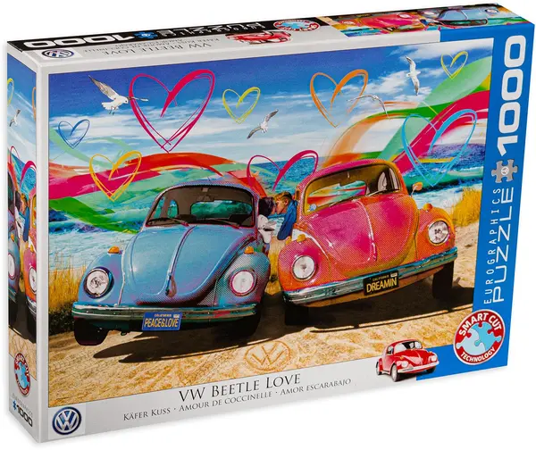 Puzzle Eurographics din 1000 de piese - The VW Groovy Collection VW Beetle Love