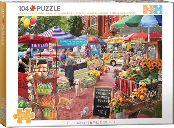 Puzzle Eurographics din 104 piese - Ziua Pieței Fermierilor