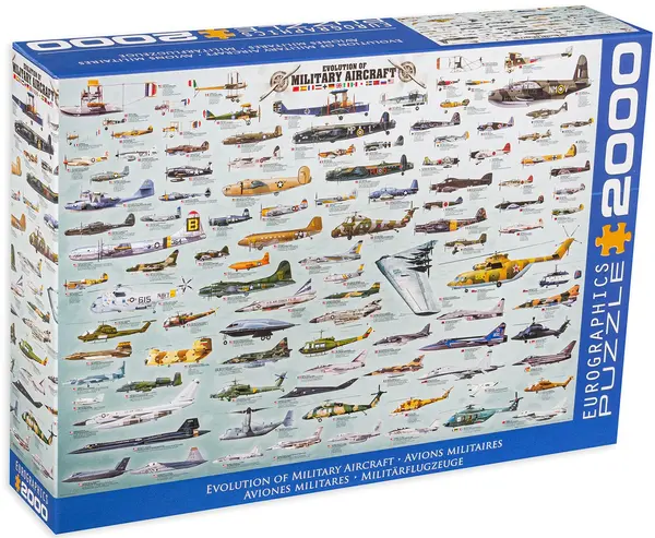 Puzzle Eurographics din 2000 de piese - Evolutia avioanelor militare