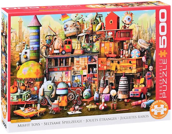 Puzzle Eurographics din 500 XXL piese - Jucării greșite