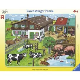 Puzzle familii de animale 33 piese