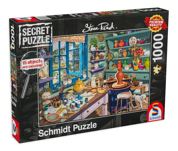Puzzle-ghicitoare Schmidt din 1000 de piese - Atelierul artistului, Steve Reid