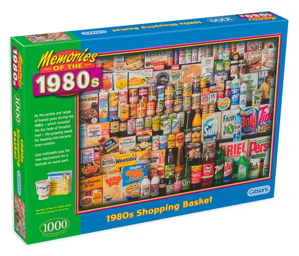 Puzzle Gibsons din 1000 de piese - Cosul de cumparatururi in anii 80, Robert Opie