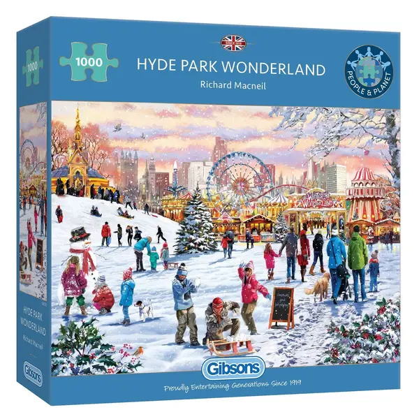 Puzzle Gibsons din 1000 de piese - Țara Minunilor de Iarnă în Hyde Park