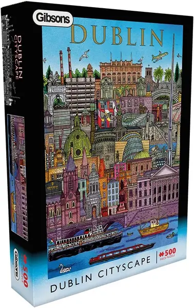 Puzzle Gibsons din 500 piese - Peisaj urban din Dublin