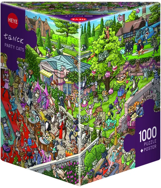 Puzzle Heye din 1000 de piese - Petrecerea pisicilor, Boirgit Tanc