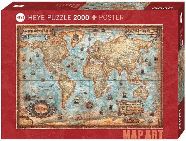 Puzzle Heye din 2000 de piese - Lumea