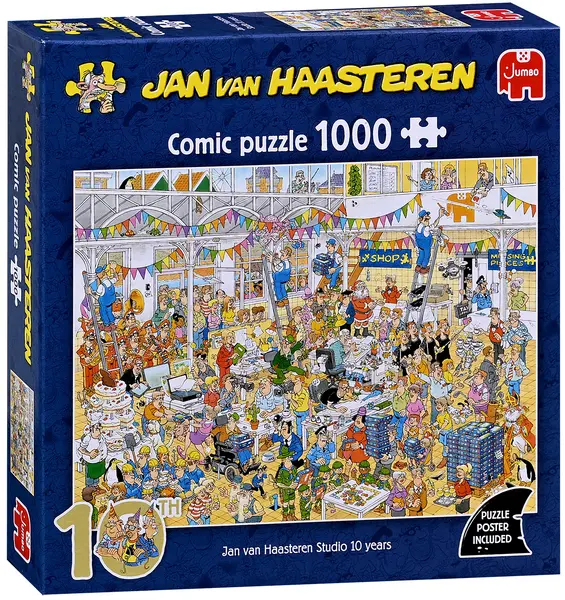 Puzzle Jumbo din 1000 piese - A 10-a aniversare a Studioului Jan van Haasteren